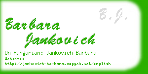 barbara jankovich business card